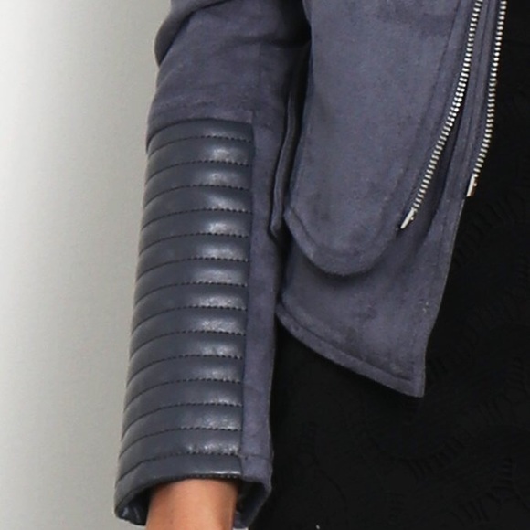 BESSY BIKER JACKET - CHARCOAL - Picture 3 of 4